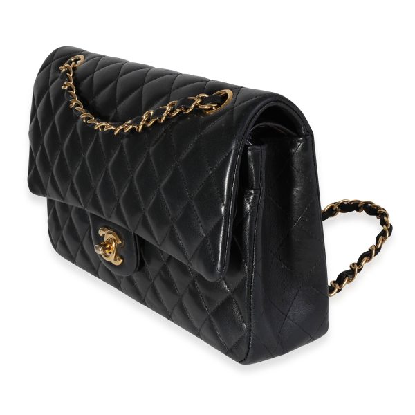 120221 sv e075c084 826b 4d3b a77c 2b206da43292 Chanel Black Quilted Lambskin Medium Classic Double Flap Bag