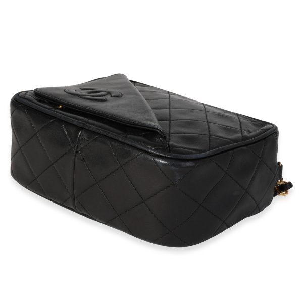 120296 box 115cc67b ad15 4689 b5d0 fca0fbbf3c73 Chanel Vintage Black Quilted Lambskin Camera Bag