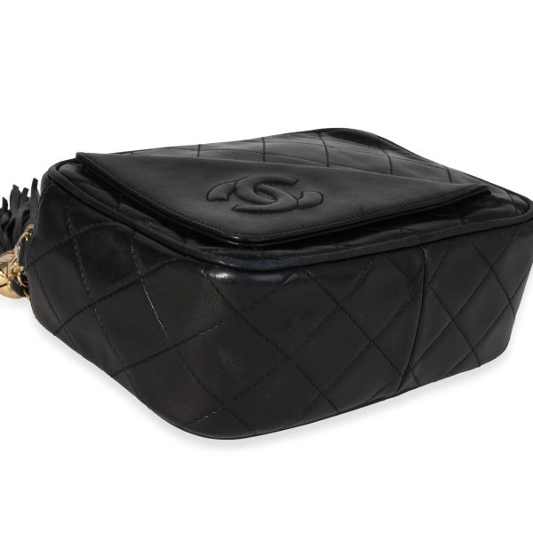 120296 clasp c71ec824 8cc7 4962 8bbd 6f2322a8e8c6 Chanel Vintage Black Quilted Lambskin Camera Bag