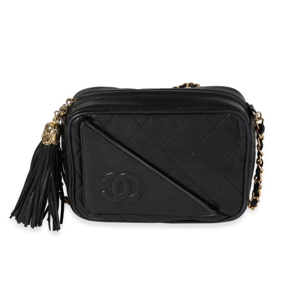 120296 fv 9f2be01d 167f 4a0b 9dd9 74339e7b6e5d Chanel Vintage Black Quilted Lambskin Camera Bag