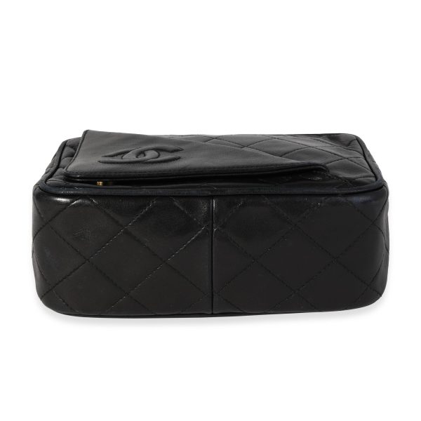 120296 stamp 9b020d91 7526 4e42 a833 a1328a852a8d Chanel Vintage Black Quilted Lambskin Camera Bag