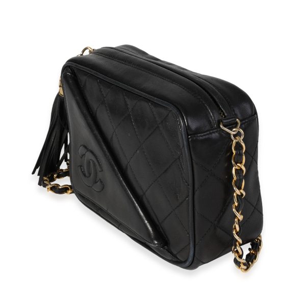 120296 sv b28d275a 1d1e 473e 8602 36451e2d1759 Chanel Vintage Black Quilted Lambskin Camera Bag