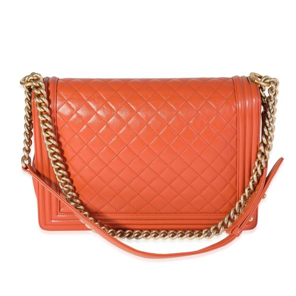 120337 pv cd11d570 e8a2 49e7 9110 9eb8f2f133bf Chanel Orange Quilted Leather XL Boy Bag