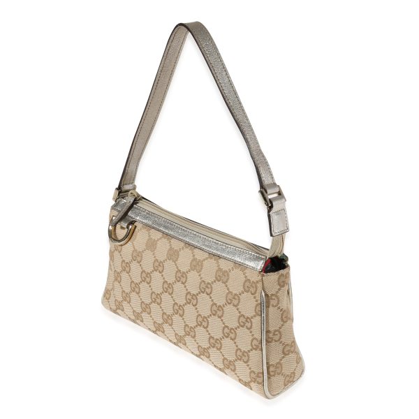 120340 sv 9db479c7 3452 4b6c 94b9 23d8ba4a11f4 Gucci Metallic GG Canvas Leather Abbey Pochette