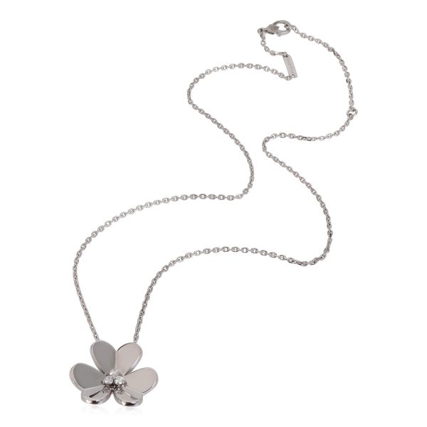 120353 av Van Cleef Arpels Frivole Large Necklace in 18K White Gold 016 Ctw