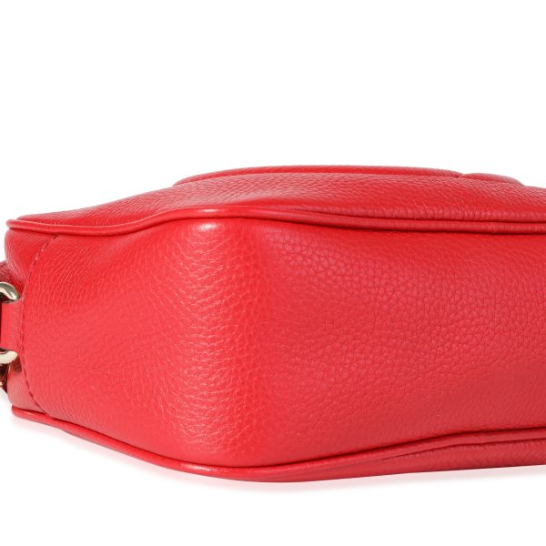 120366 clasp Gucci Red Pebbled Leather Soho Disco Crossbody