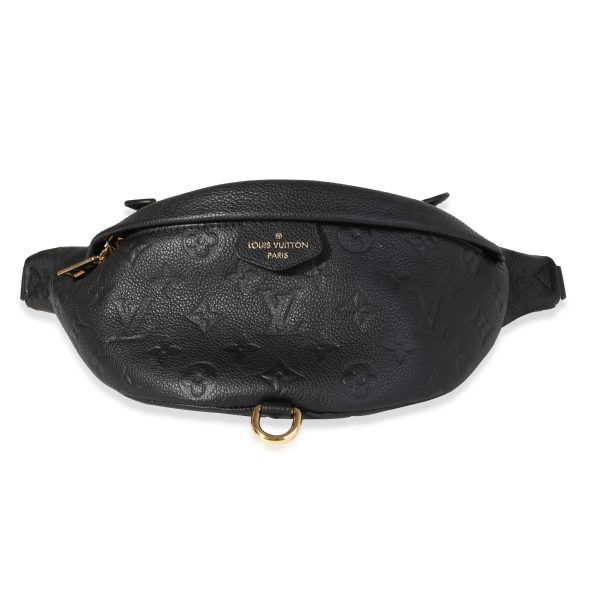 120368 stamp Louis Vuitton Black Monogram Empreinte Bumbag