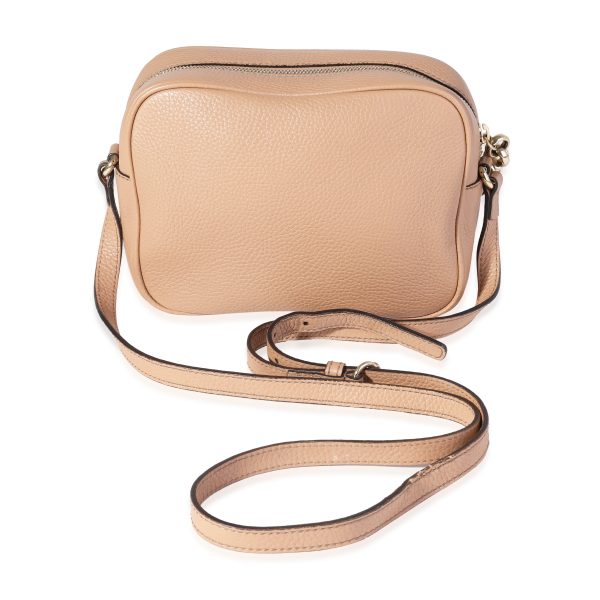 120370 pv Gucci Beige Pebbled Leather Soho Disco Crossbody