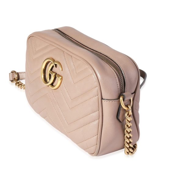 120389 sv Gucci Dusty Pink Matelass√© Leather Small Marmont Bag