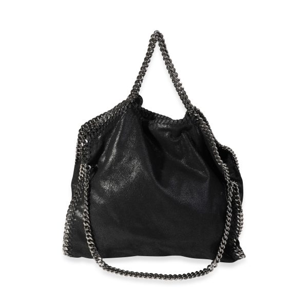 120391 pv 3548fa57 ee9d 4381 9a1c a00b7020f06c Stella McCartney Black Shaggy Deer Falabella Fold Over Tote