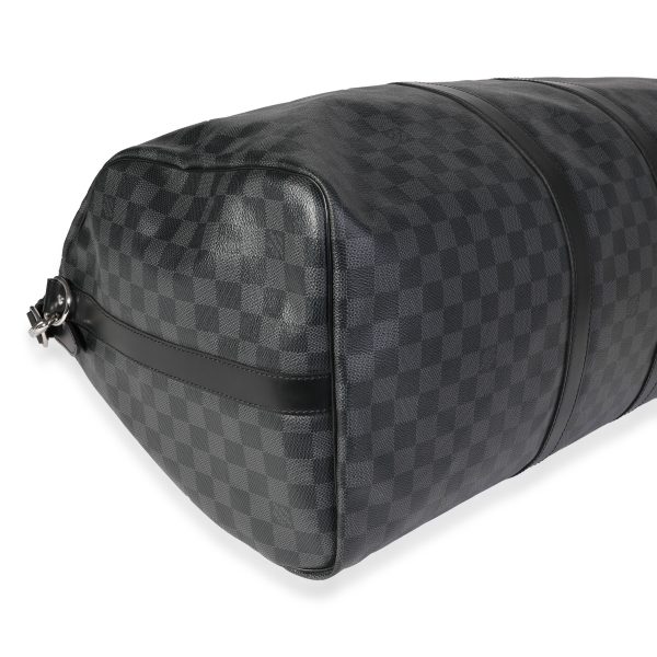 120408 clasp d8000082 850a 486c a7fb d43b5c83b39a Louis Vuitton Damier Graphite Keepall Bandoulière 55