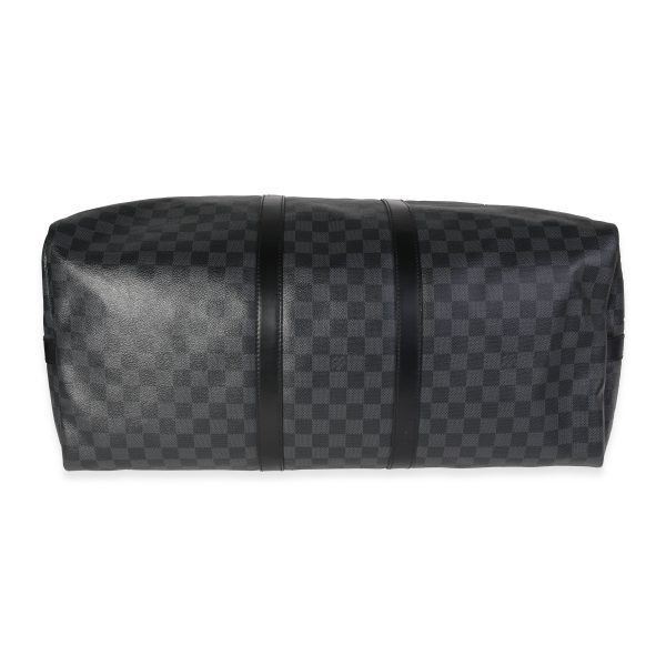 120408 stamp 75759e16 bba4 4a28 9415 00896247c430 Louis Vuitton Damier Graphite Keepall Bandoulière 55