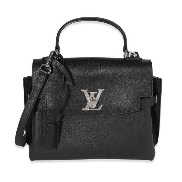 120409 fv Louis Vuitton Black Soft Calfskin Lockme Ever BB