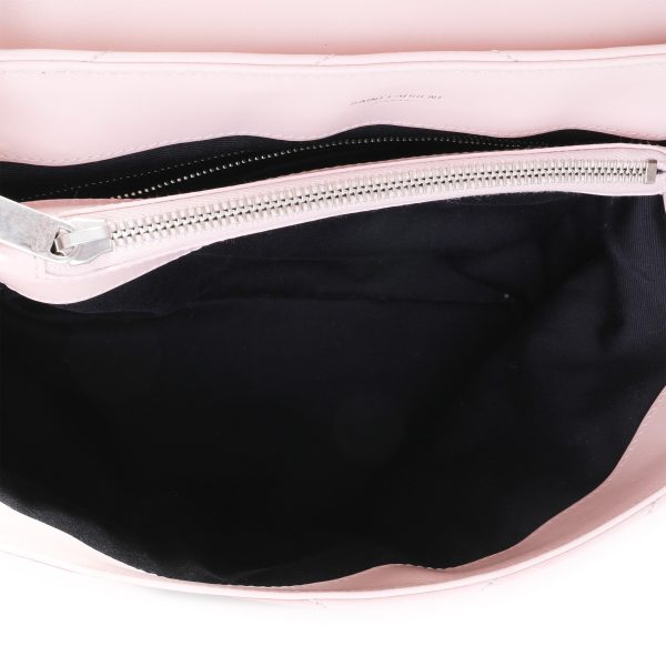 120425 ad1 Saint Laurent Pink Matelassé Leather Medium Loulou Shoulder Bag