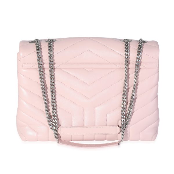 120425 pv Saint Laurent Pink Matelassé Leather Medium Loulou Shoulder Bag