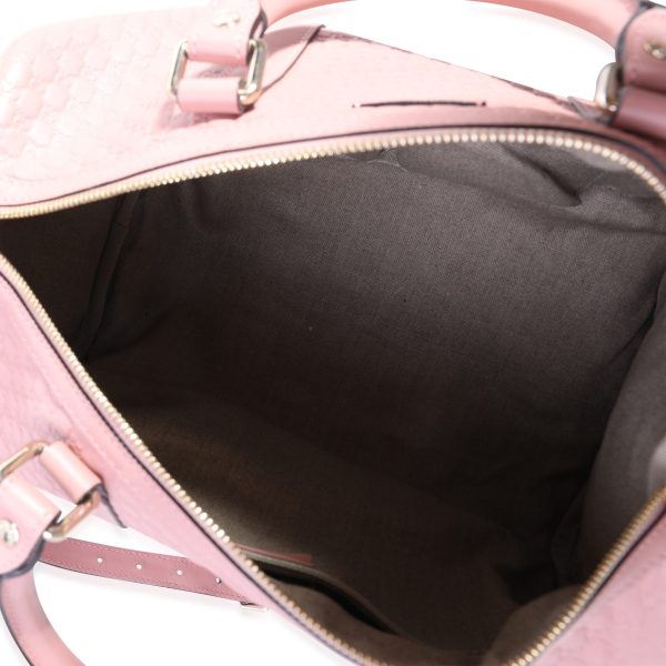 120427 ad1 2a2ef111 bda9 402f 87a4 0ddbacd3f411 Gucci Pink Microguccissima Leather Medium Boston Bag