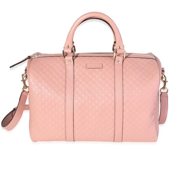 120427 fv c111b8e6 417d 46f6 8be4 f4f71f815ef7 Gucci Pink Microguccissima Leather Medium Boston Bag