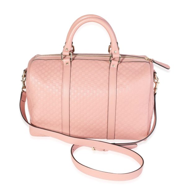 120427 pv b1210117 3f39 46be 9563 4a1b5db147bc Gucci Pink Microguccissima Leather Medium Boston Bag