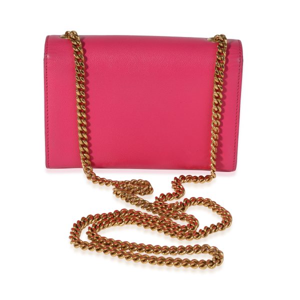 120434 pv 5498e1a7 c6a5 49cf 9deb e51d53c5ab77 Saint Laurent Hot Pink Grain De Poudre Small Kate Chain Bag