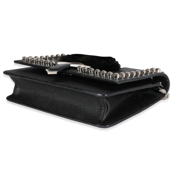 120445 box 5cfaa71f 074f 438c 9eea 23fc7486707b Fendi Black Vitello Elite Mink Studded Karlito Chain Wallet