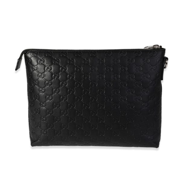 120449 pv 95d18ba5 aa1c 4e40 b613 1601ba4d82f7 Gucci Black Guccissima Leather Soft Pouch