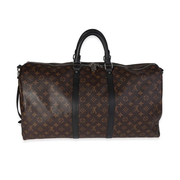 120455 fv Monogram Macassar Keepall Bandoulière 55