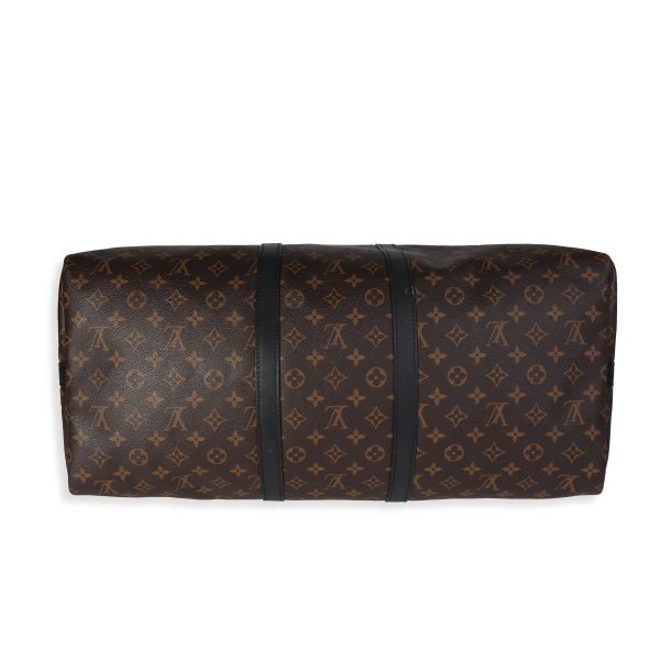 120455 stamp Monogram Macassar Keepall Bandoulière 55