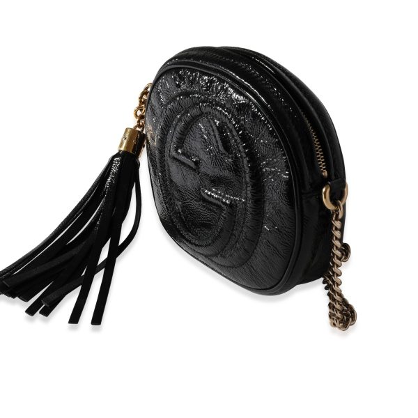 120476 sv 5603d599 a62f 43af 8d7a bca0d14d1297 Gucci Black Patent Leather Mini Soho Chain Bag