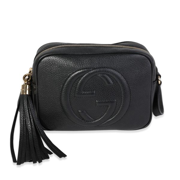 120484 fv ee7138c0 b709 467c 99a0 9b2e19e84cff Gucci Black Pebbled Leather Soho Disco Bag