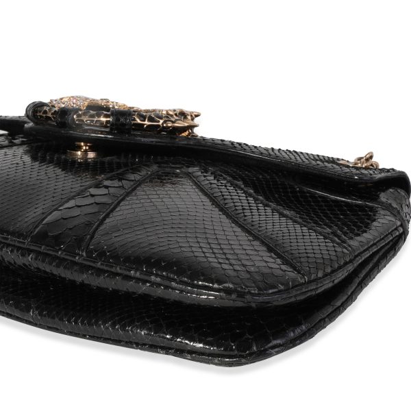 120494 box Gucci Limited Edition Tom Ford Black Python Jeweled Dragon Flap Bag