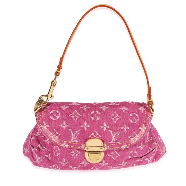 120509 fv d68feac1 7110 4eca 8d1b 290dc5723bea Louis Vuitton Pink Monogram Denim Pleaty Bag