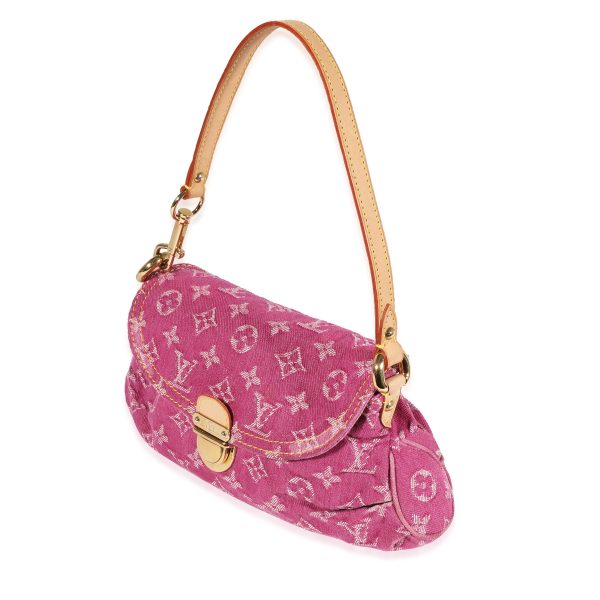 120509 sv 50ff13c2 2526 4d81 ada0 ae783b3a8d3c Louis Vuitton Pink Monogram Denim Pleaty Bag