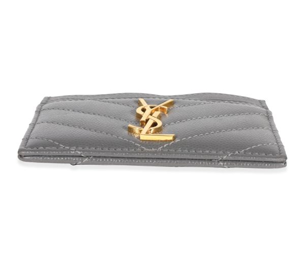 120557 stamp 064f6be9 c22a 4c47 bccc 47f81e64f1ea Saint Laurent Storm Grain De Poudre Monogram Card Holder