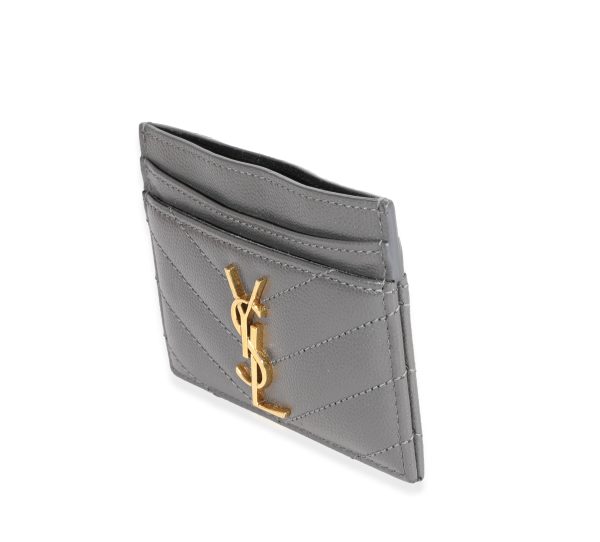 120557 sv 6c0a4a19 9665 446a b1fe 7ac57a34fc5a Saint Laurent Storm Grain De Poudre Monogram Card Holder