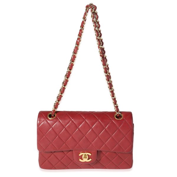 120585 bv a515d913 d3eb 4acb bac2 60188dd1c217 Chanel Burgundy Quilted Lambskin Small Classic Double Flap Bag