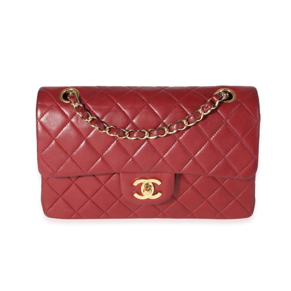 120585 fv 1bd90b1a 0ce3 4c3b 9545 03134325f260 Chanel Burgundy Quilted Lambskin Small Classic Double Flap Bag