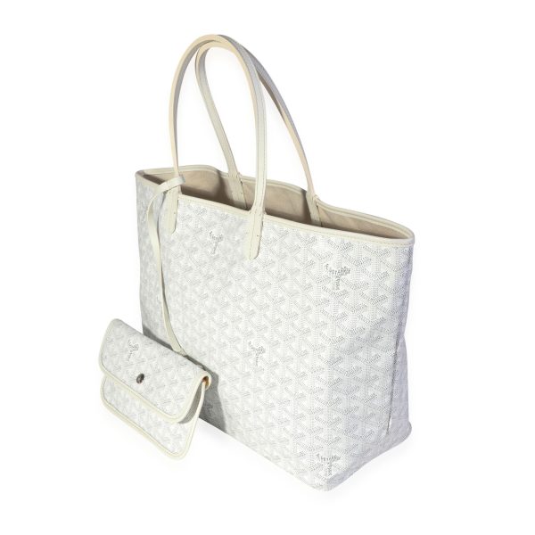 120611 sv Goyard White Goyardine Saint Louis PM Tote