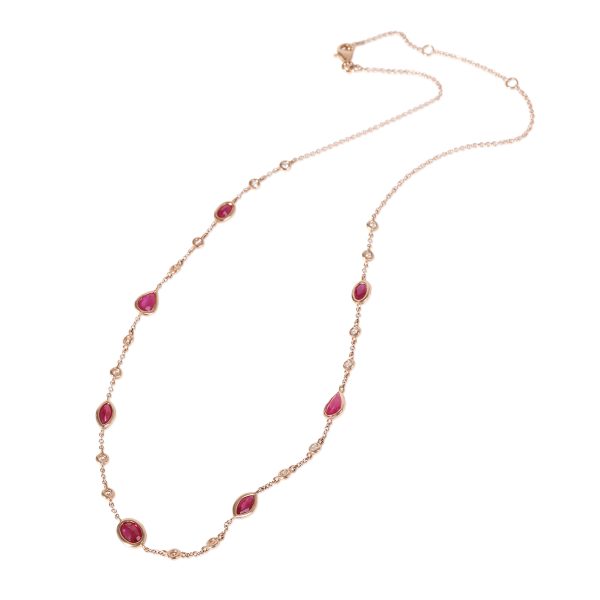 120616 pv 2813d260 d48a 49d9 8bb8 b0d32139a48d Ruby Diamond Station Necklace in 14k Rose Gold 015 CTW