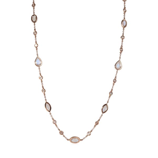 120618 fv Diamond Topaz Station Necklace 14K Rose Gold 020 CTW