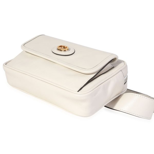 120632 clasp b8c5ecf8 851c 4230 b928 14ad0d019c9c Gucci White Calfskin Interlocking GG Belt Bag