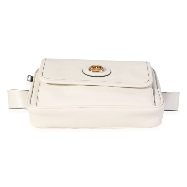 120632 stamp 19cd3a9e 7280 4d6b 9e58 0bc31b524042 Gucci White Calfskin Interlocking GG Belt Bag