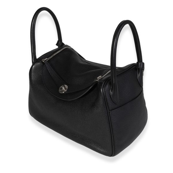 120654 sv f934f27b c125 4ca7 ada5 a571b9a962de Herm√®s Black Cl√©mence Lindy 30 PHW