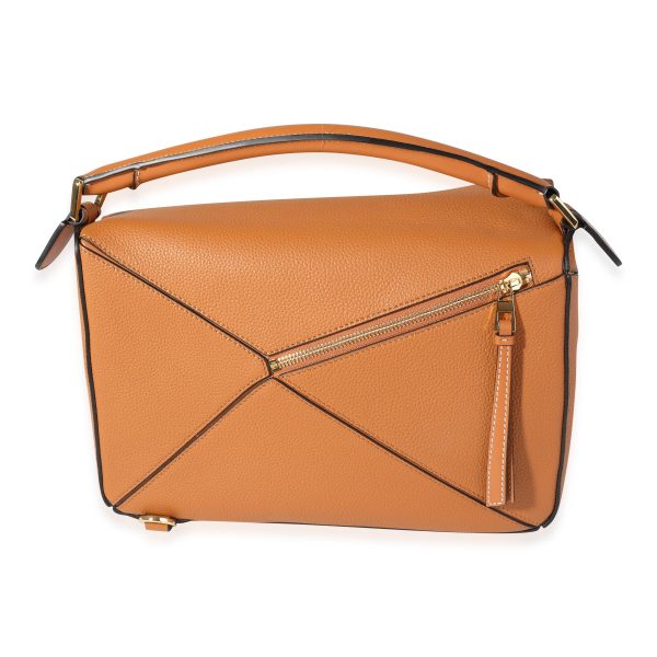 120685 pv a42e45f8 c001 4f91 a7fc c130fc370c6b Loewe Tan Grained Calfskin Medium Puzzle Bag