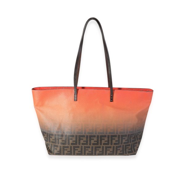 120688 fv ca0117a9 740e 4725 8575 b5f6cc8bc46e Fendi Orange Ombré Zucca Roll Tote