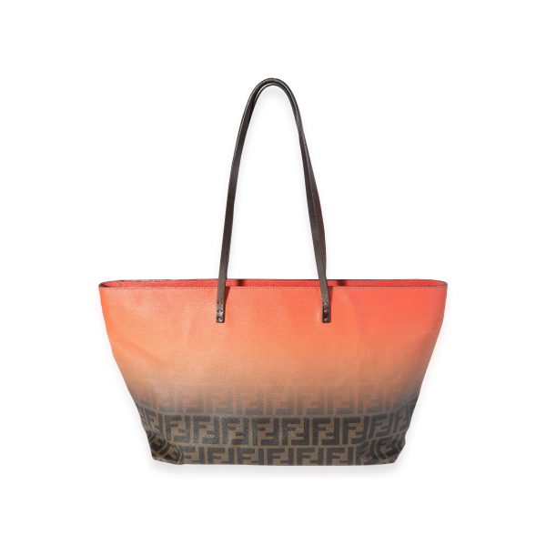 120688 pv b881417c 1996 4bce 82e9 f3eecaed2164 Fendi Orange Ombré Zucca Roll Tote