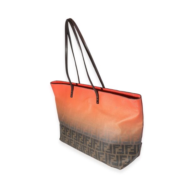 120688 sv 724c71b5 1638 4bbf a629 e22366e1a952 Fendi Orange Ombré Zucca Roll Tote