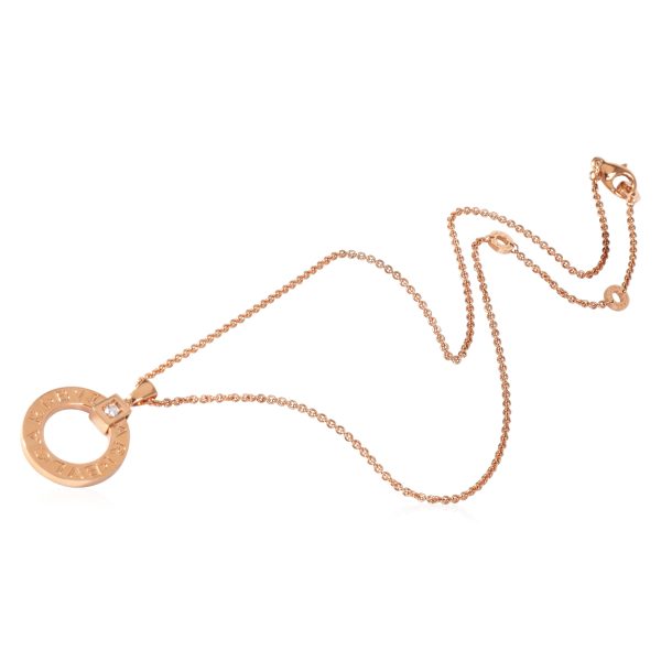 120772 av Bvlgari Diamond Pendant in 18K Rose Gold 007 CTW