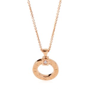 120772 fv Bvlgari Diamond Pendant in 18K Rose Gold 007 CTW