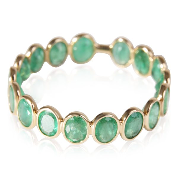 120799 fv 452583c9 12b1 48ae b204 e0ad085fc666 Bezel Set Oval Emeralds Eternity Ring in 14K Yellow Gold