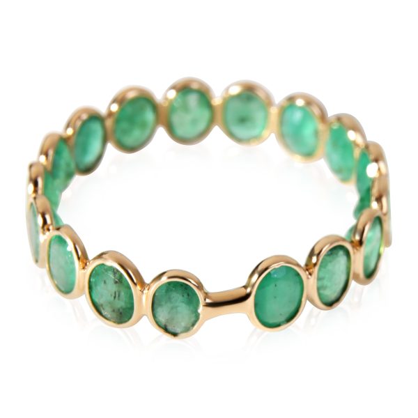 120799 pv 8b3aab5c af1c 41e1 9b25 53308b8bee5c Bezel Set Oval Emeralds Eternity Ring in 14K Yellow Gold